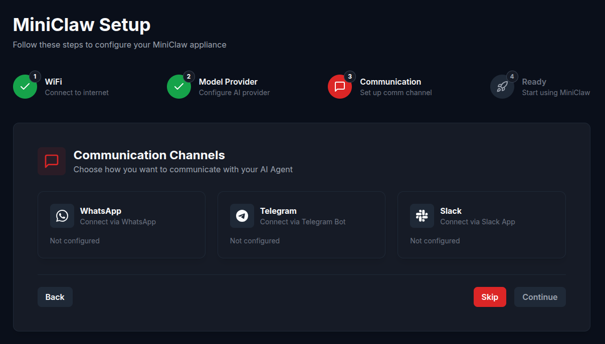Communication channel selection