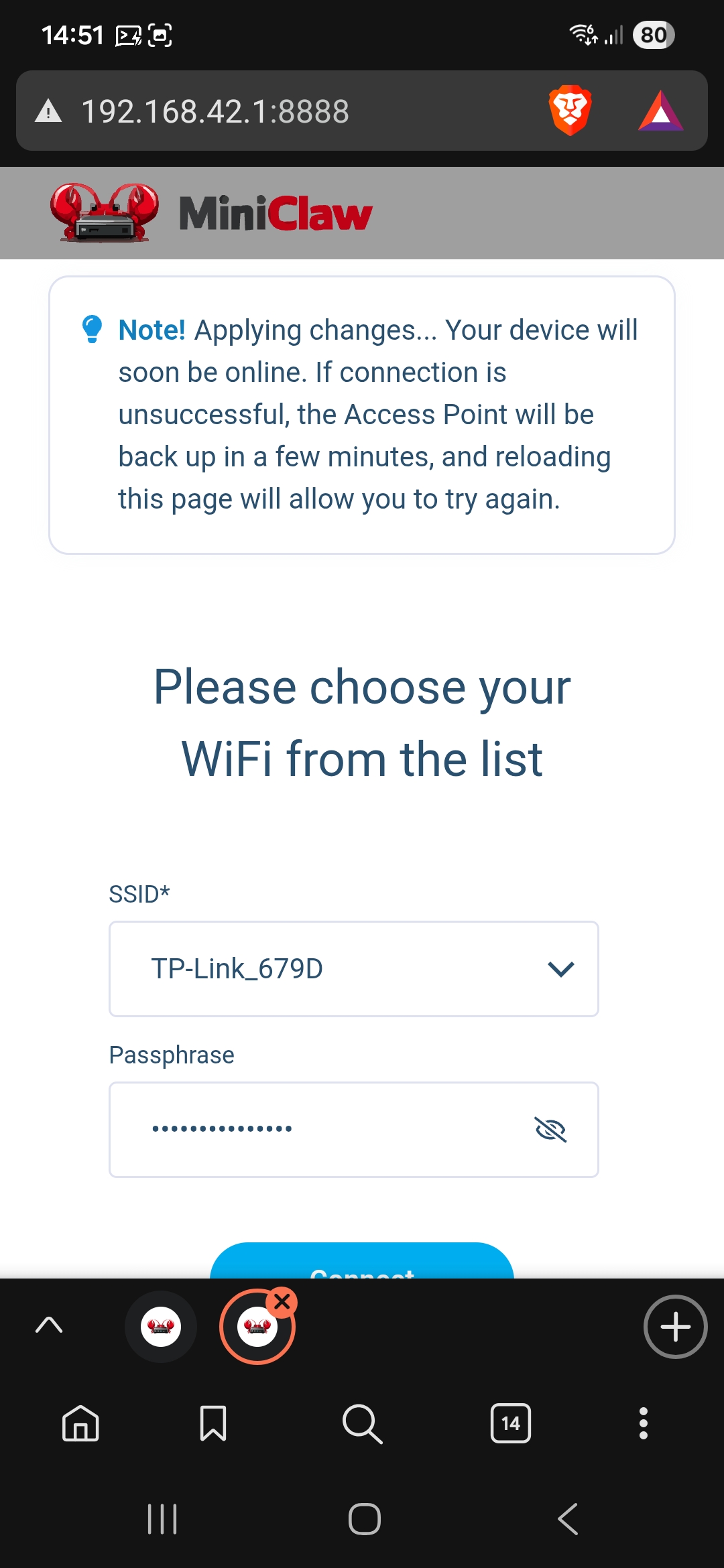 WiFi-Connect Captive Portal